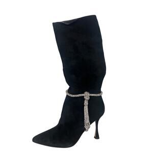 Vince camuto Sz 7 black Women's Carlyma Evening Dress Boots Heel Pointed toe